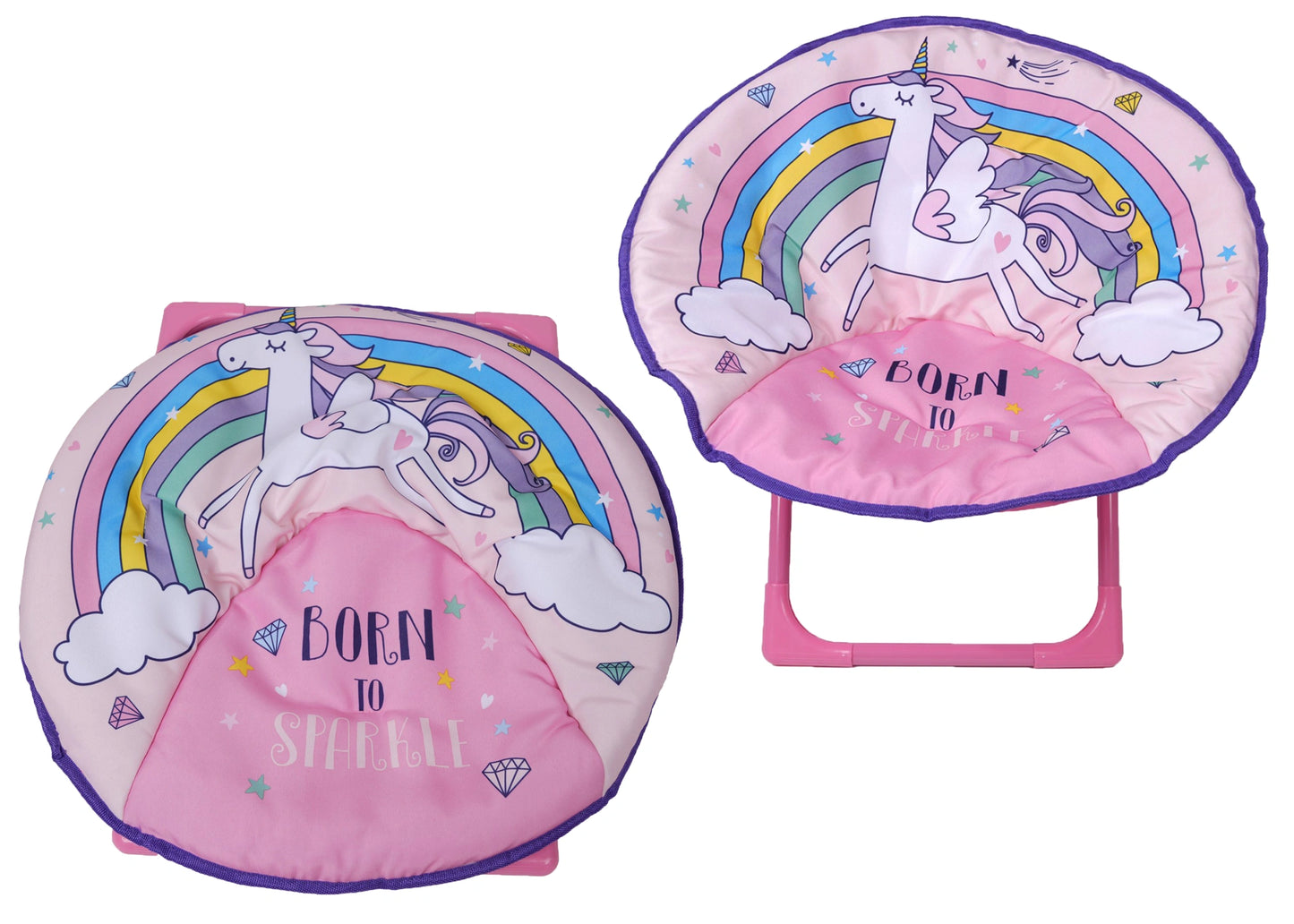 Foldable Unicorn Chair for Kids – Indoor & Outdoor Use