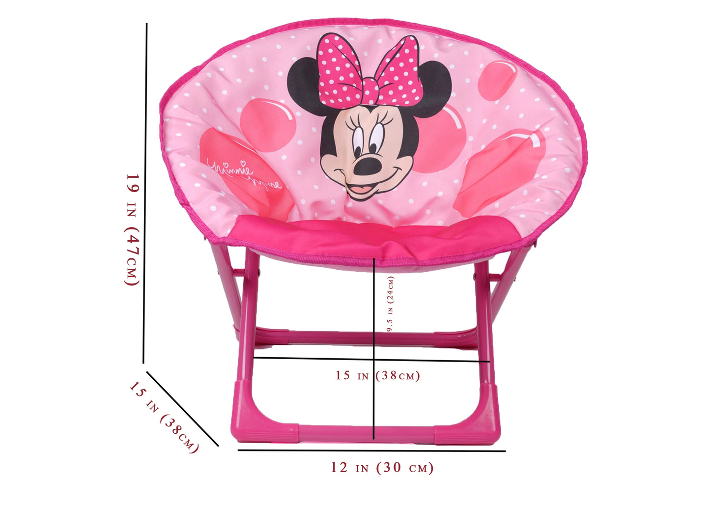 Pink Mickey Camping Moon Chair – Foldable & Cute for Kids