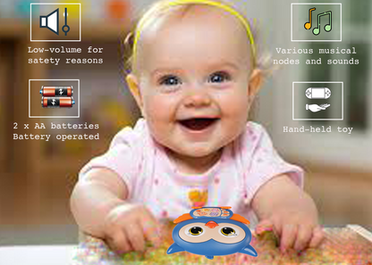 Owl Musical Toy with LED Lights & Animal Sounds – Early Development Crawling Toy - Image 3