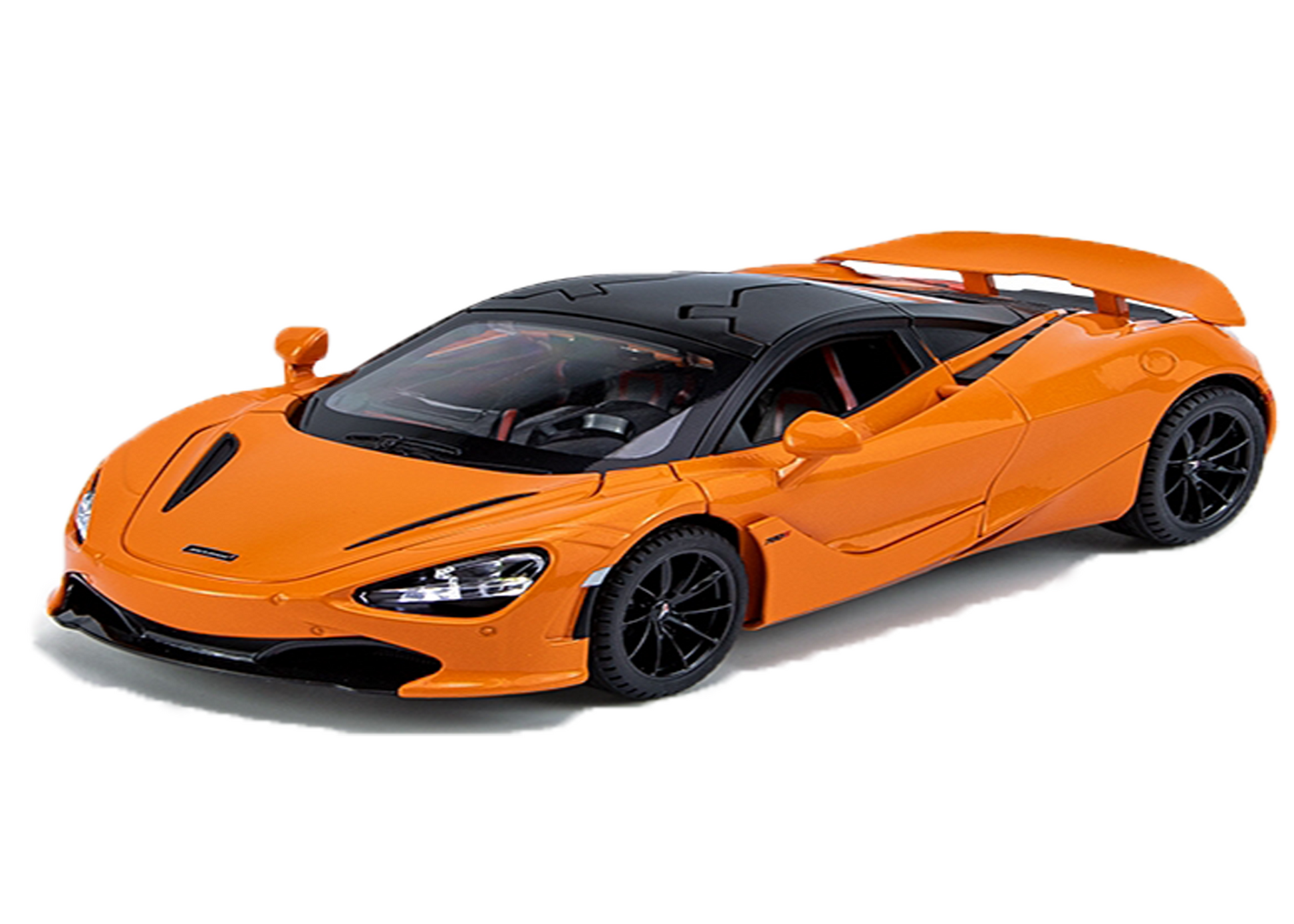 McLaren 720S 1:24 Scale Die-Cast Pullback Car with Openable Doors, Lights & Sound - Image 1
