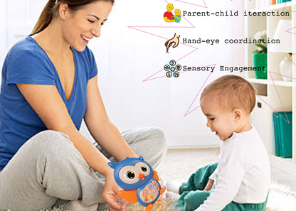 Owl Musical Toy with LED Lights & Animal Sounds – Early Development Crawling Toy - Image 4