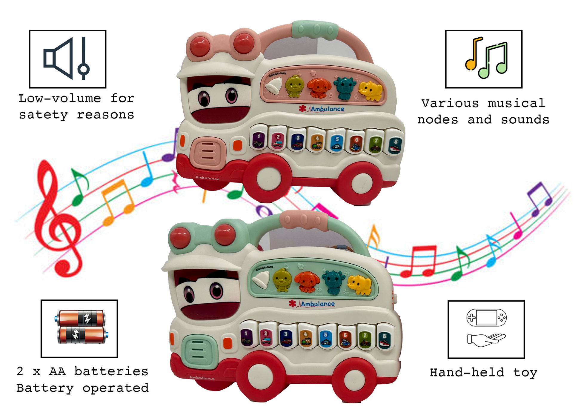 Ambulance Musical Toy – Crawling Learning Toy with LED Lights for Infants - Image 3