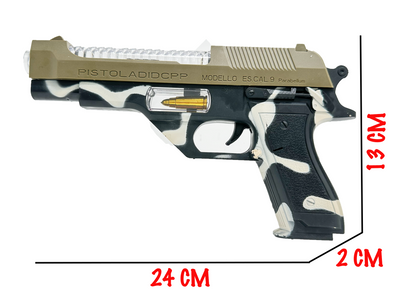 Pistol Gun for Kids with Light, Sound & Vibration – Army Style Musical Toy Gun
