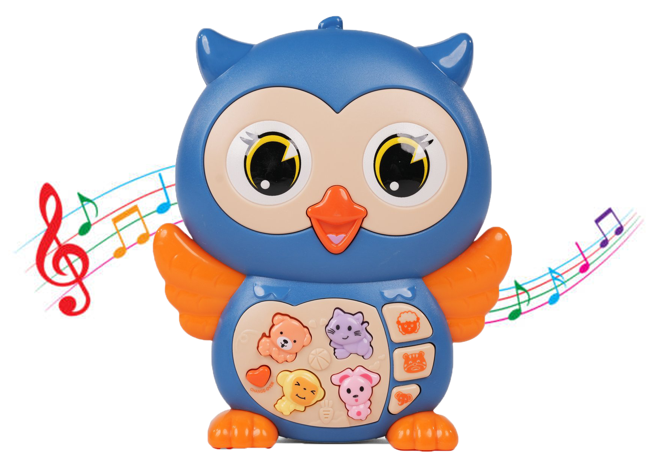 Owl Musical Toy with LED Lights & Animal Sounds – Early Development Crawling Toy - Image 1