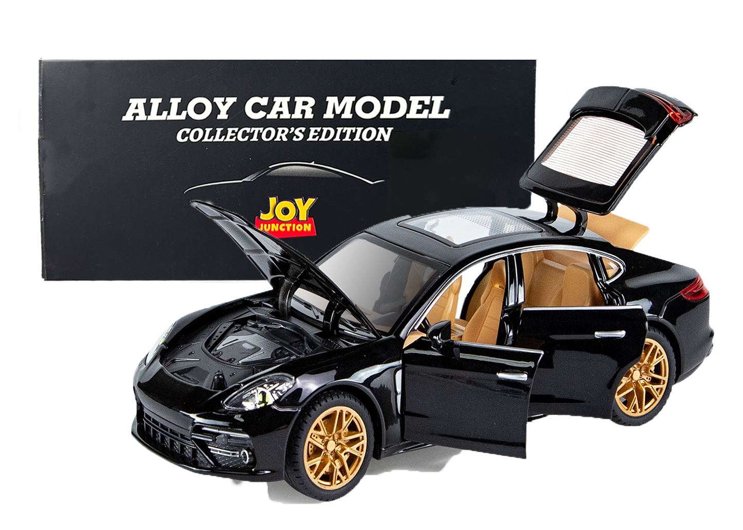 Porshe Panemera Metal Toy Car – 1:24 Die-Cast Pull-Back Model with Lights, Sound & Openable Doors