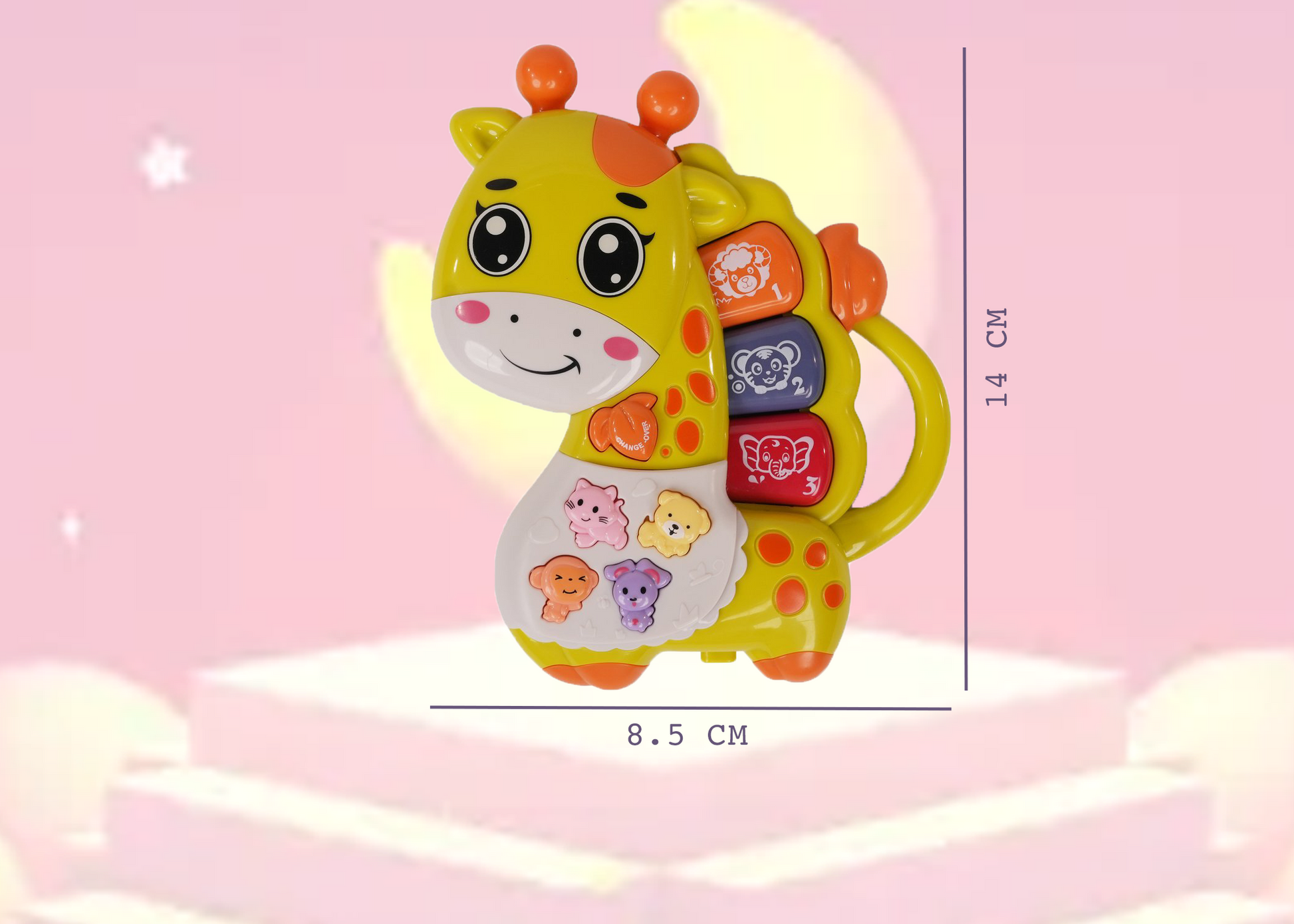 Giraffe Musical Toy with LED Lights & Animal Sounds – Early Development Crawling Toy - Image 5