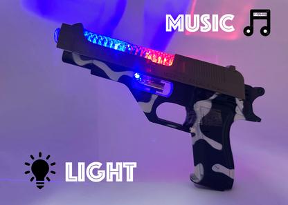Pistol Gun for Kids with Light, Sound & Vibration – Army Style Musical Toy Gun