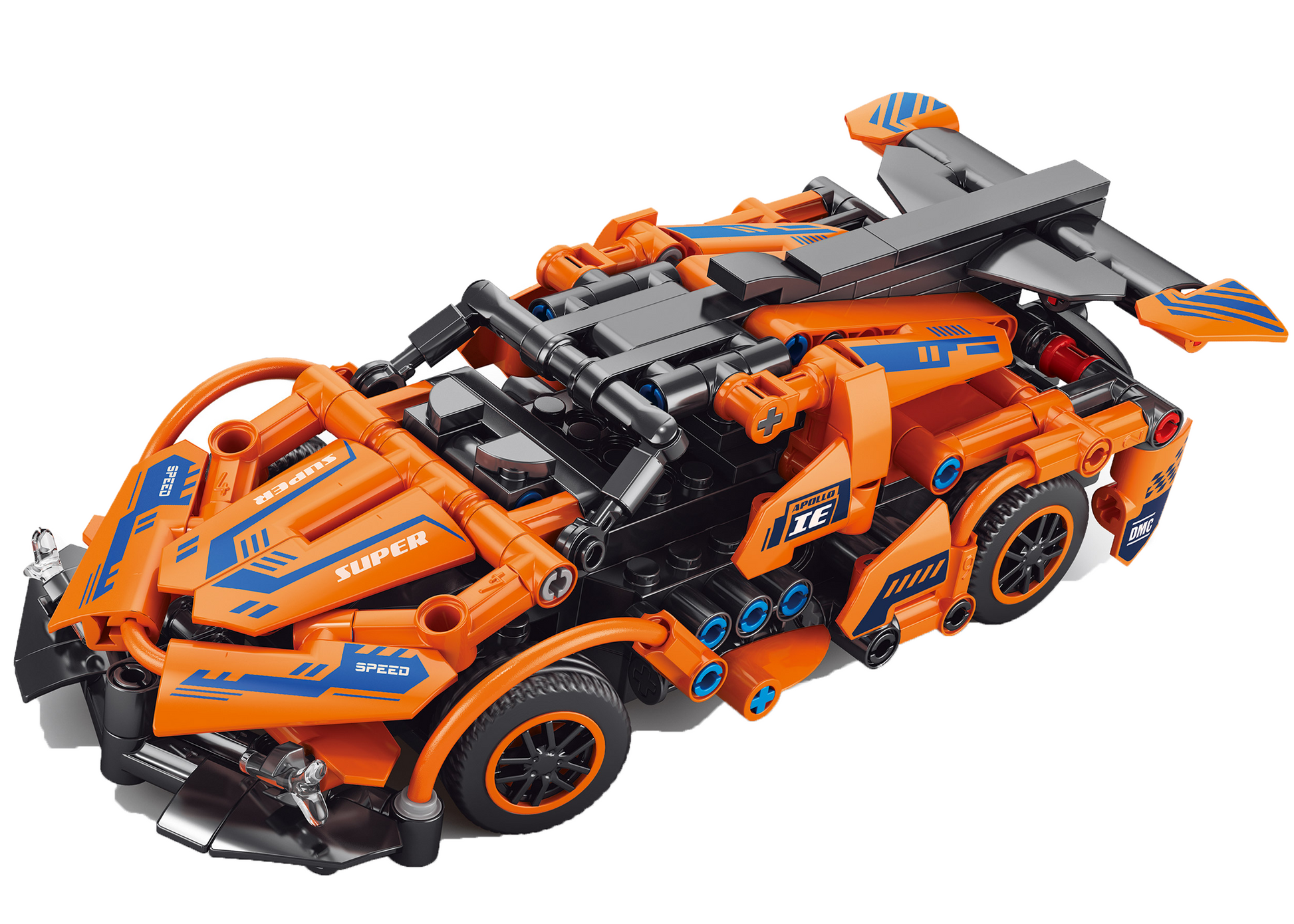 APOLLO SUN-GOD Inspired Supercar Building Blocks 1:20 Scale 319 Pieces RC Car Kit STEM Educational Construction Toy for Kids 