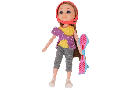 Diana Doll with Skate-Board & Accessories | Pretend Play Toy for Girls