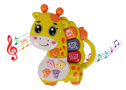 Giraffe Musical Toy with LED Lights & Animal Sounds – Early Development Crawling Toy - Image 2