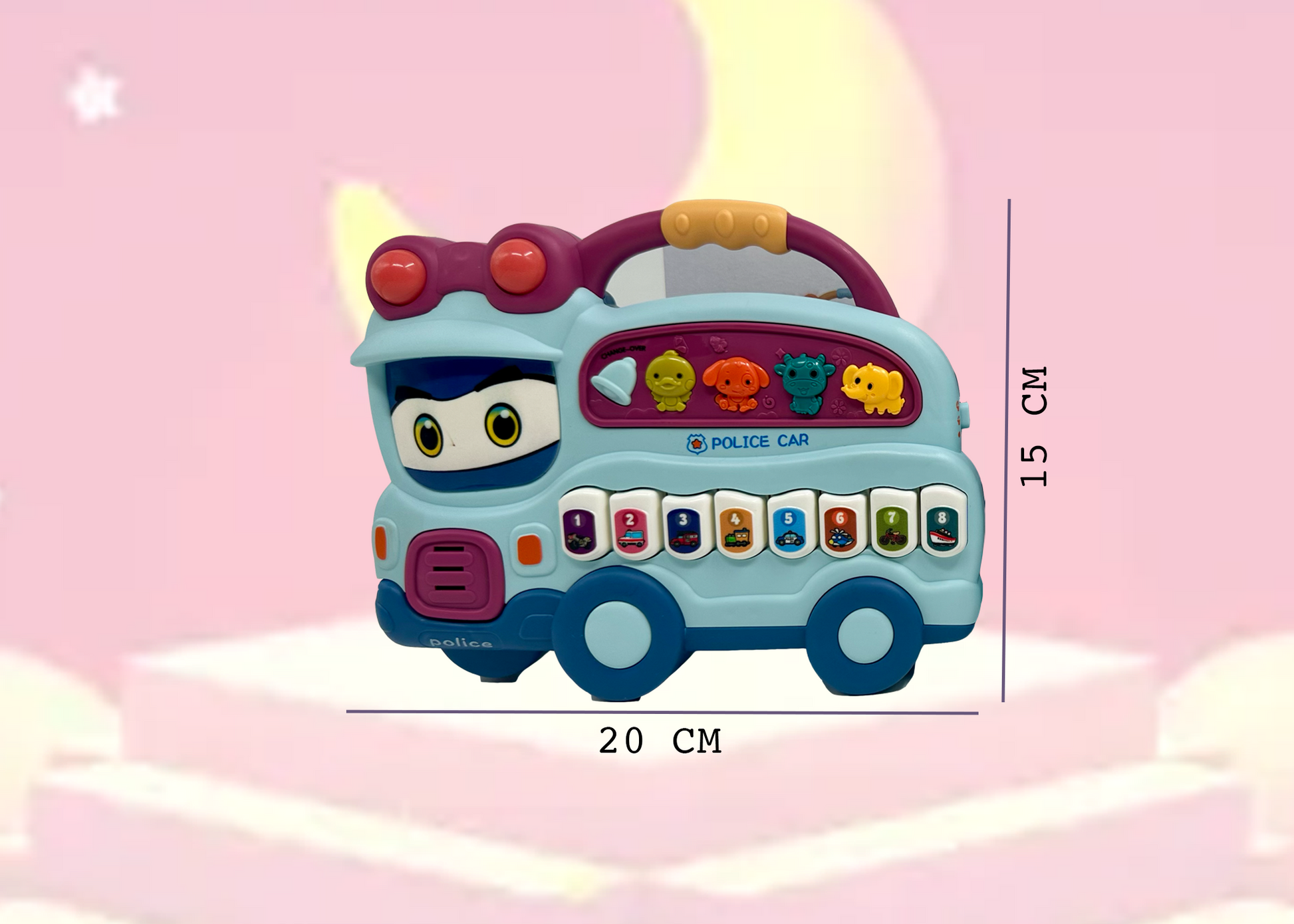 Police Car Musical Toy – Crawling Learning Toy with LED Lights for Infants - Image 5