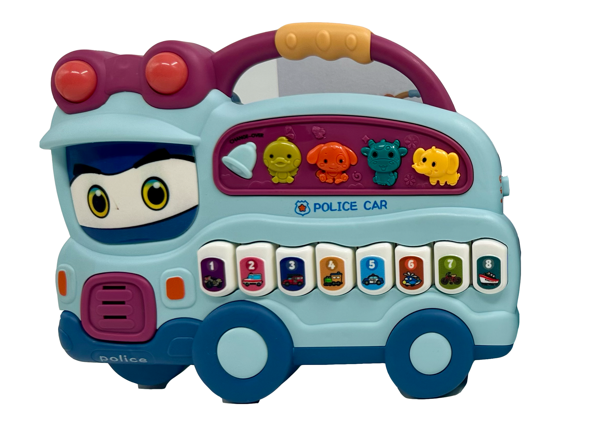 Police Car Musical Toy – Crawling Learning Toy with LED Lights for Infants - Image 1