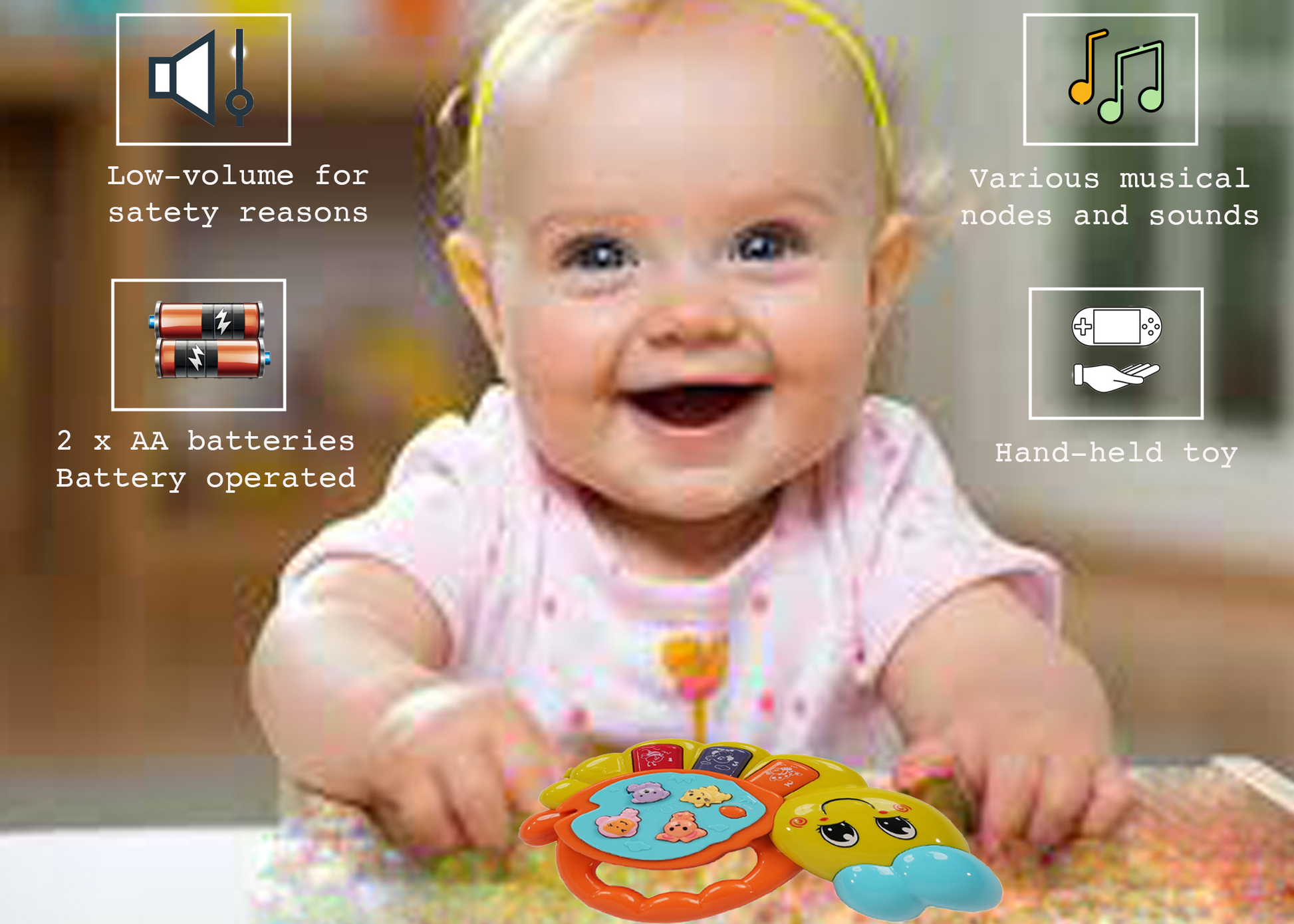 Caterpillar Musical Toy with LED Lights & Animal Sounds – Early Development Crawling Toy - Image 5