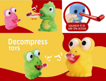 New Colorful Animal/Character Blowouts Paper Blow Outs Whistle Cheering Props Birthday & Kids Party Supplies (Pack of 12, 10 