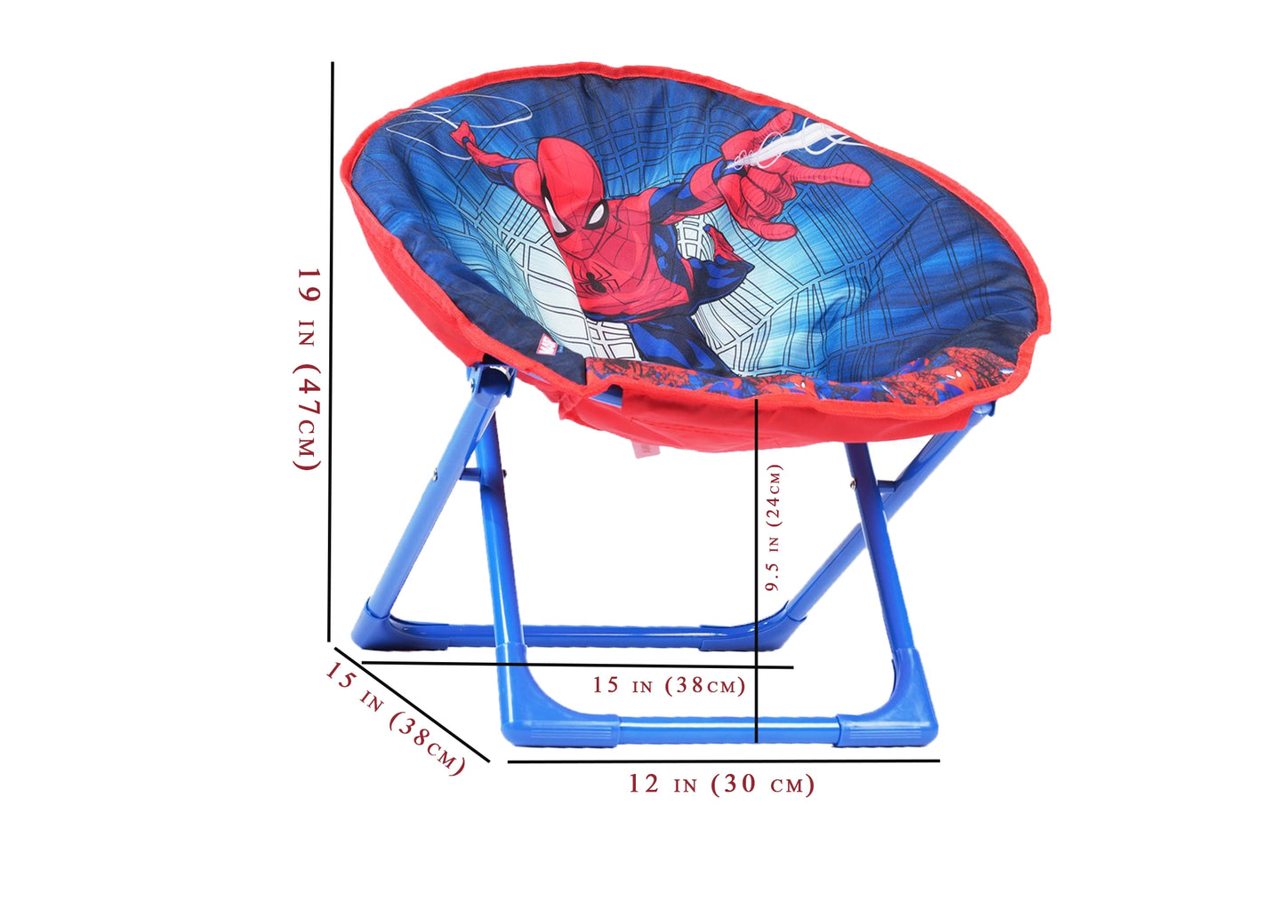 Spider Man Camping Moon Chair Foldable - Indoor & Outdoor Suitable for Boys & Girls