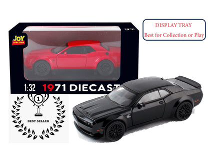 Dodgee Challengerr HellKat 1:32 Scale Diecast Pull Back Toy Car with Openable Doors, Lights & Engine Sound