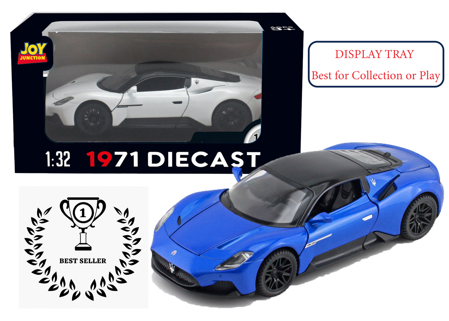 Mesarati MC20 1:32 Scale Alloy Metal Pull Back Toy car with Openable Doors Light Music