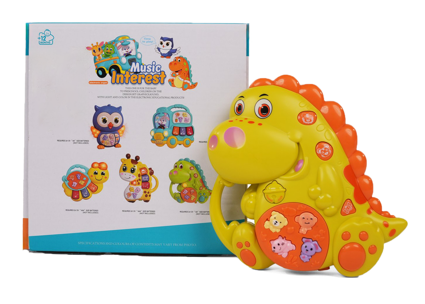 Dinosaur Musical Toy with LED Lights & Animal Sounds – Early Development Crawling Toy - Image 3