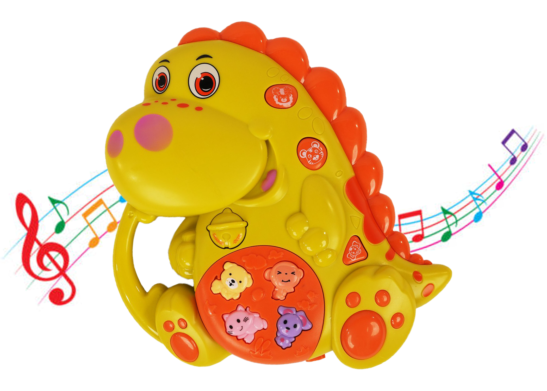 Dinosaur Musical Toy with LED Lights & Animal Sounds – Early Development Crawling Toy - Image 1