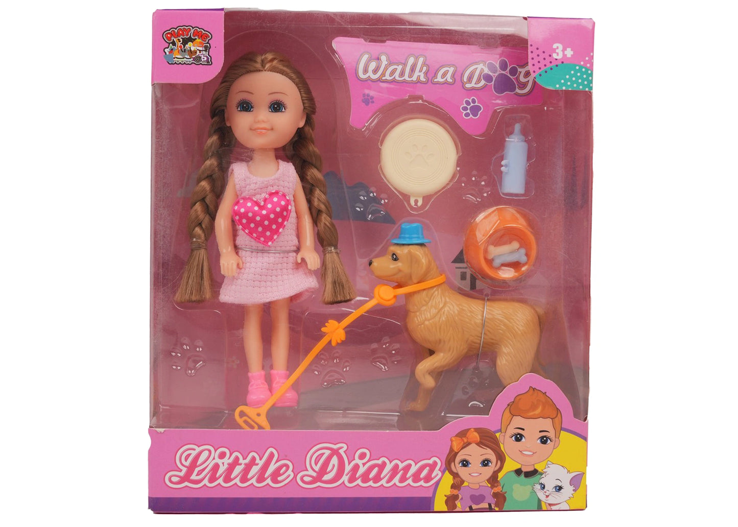 Diana Doll with Puppy & Accessories | Pretend Play Toy for Girls