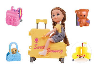 Diana Doll Set Travel Time & Accessories | Pretend Play Toy for Girls