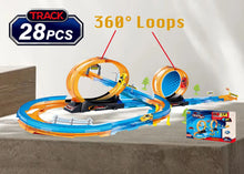 Race Car Track Set 28 PCS – Double Loop 360° Spinway Racing Toy for Kids
