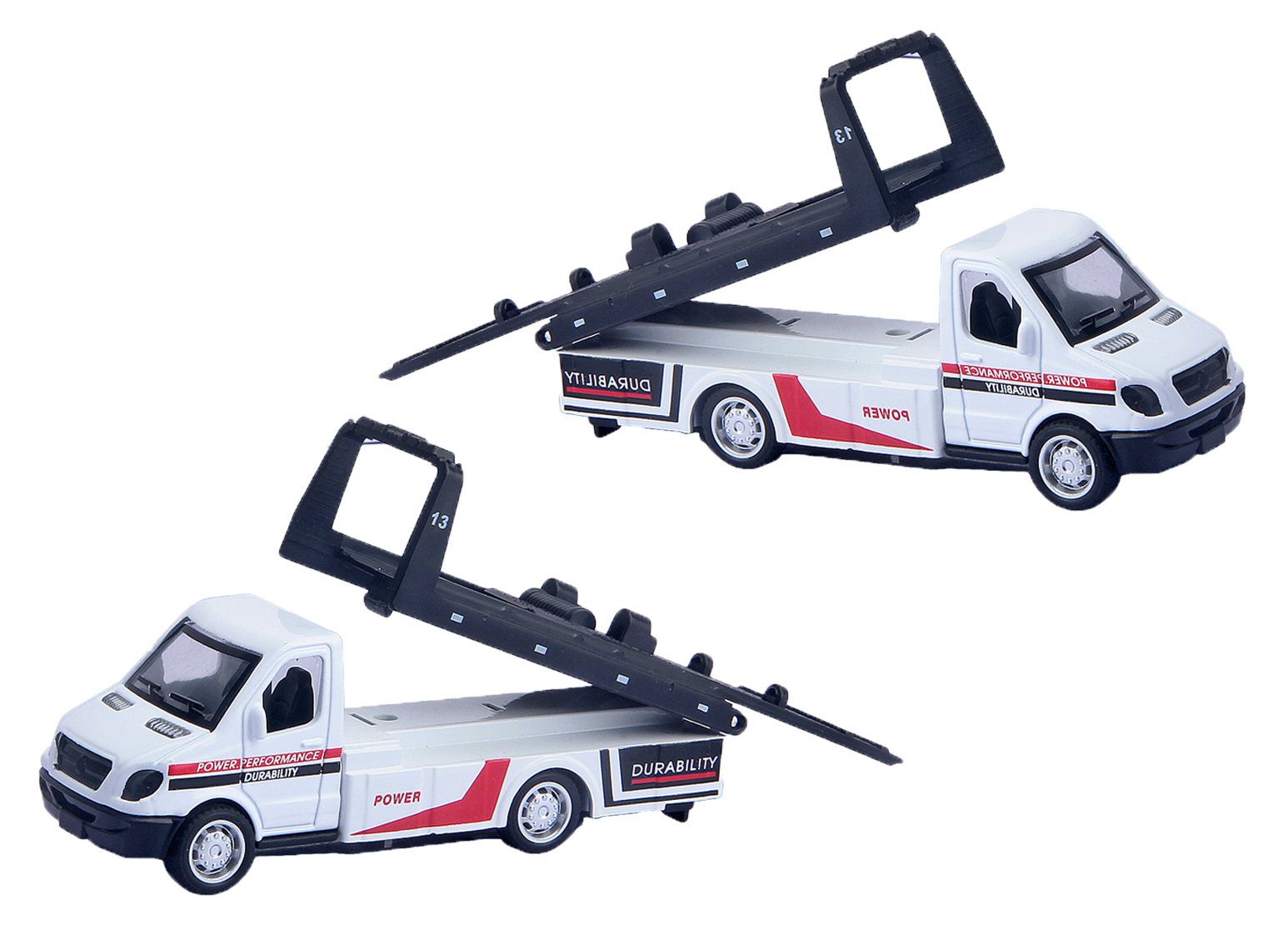 Alloy Die-Cast Tractor Trailer Pull Back Carrier Vehicle Metal Truck with Car Convertable Hood Truck - Image 2