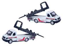 Alloy Die-Cast Tractor Trailer Pull Back Carrier Vehicle Metal Truck with Car Convertable Hood Truck - Image 2