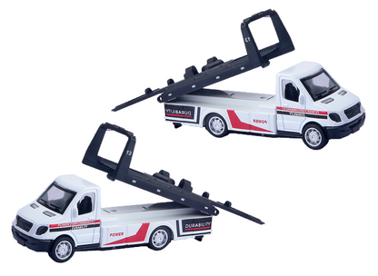 Alloy Die-Cast Tractor Trailer Pull Back Carrier Vehicle Metal Truck with Car Convertable Hood Truck - Image 2