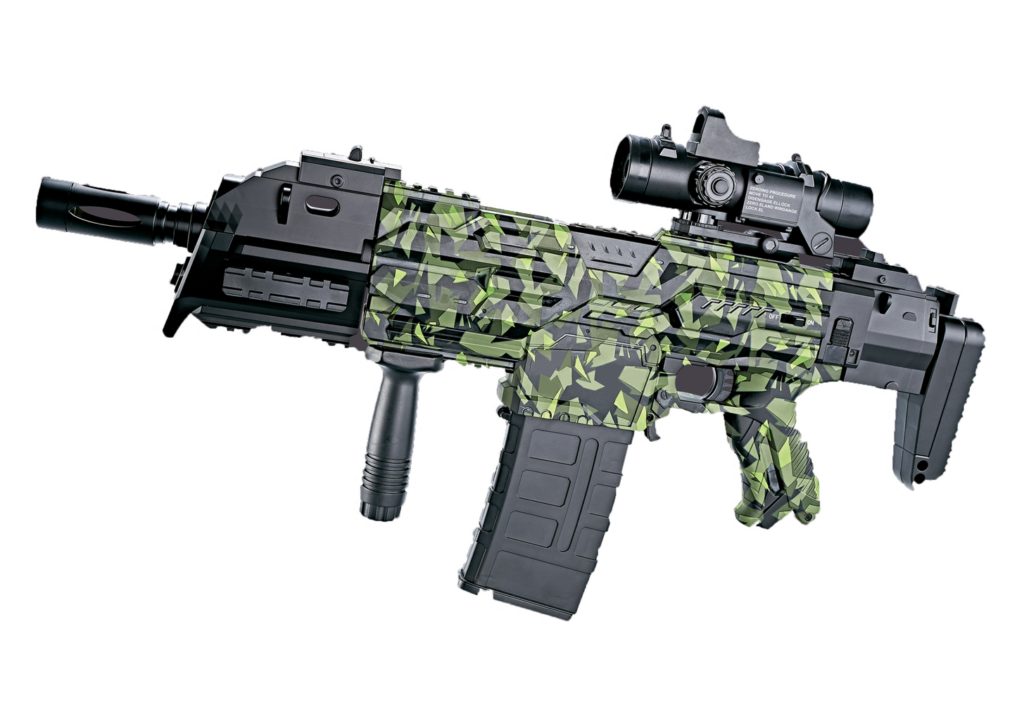 Electronic Shoot Soft Bullet Camouflage Gun Battery Operated Rechargable Best Gift for Children (Rifle)