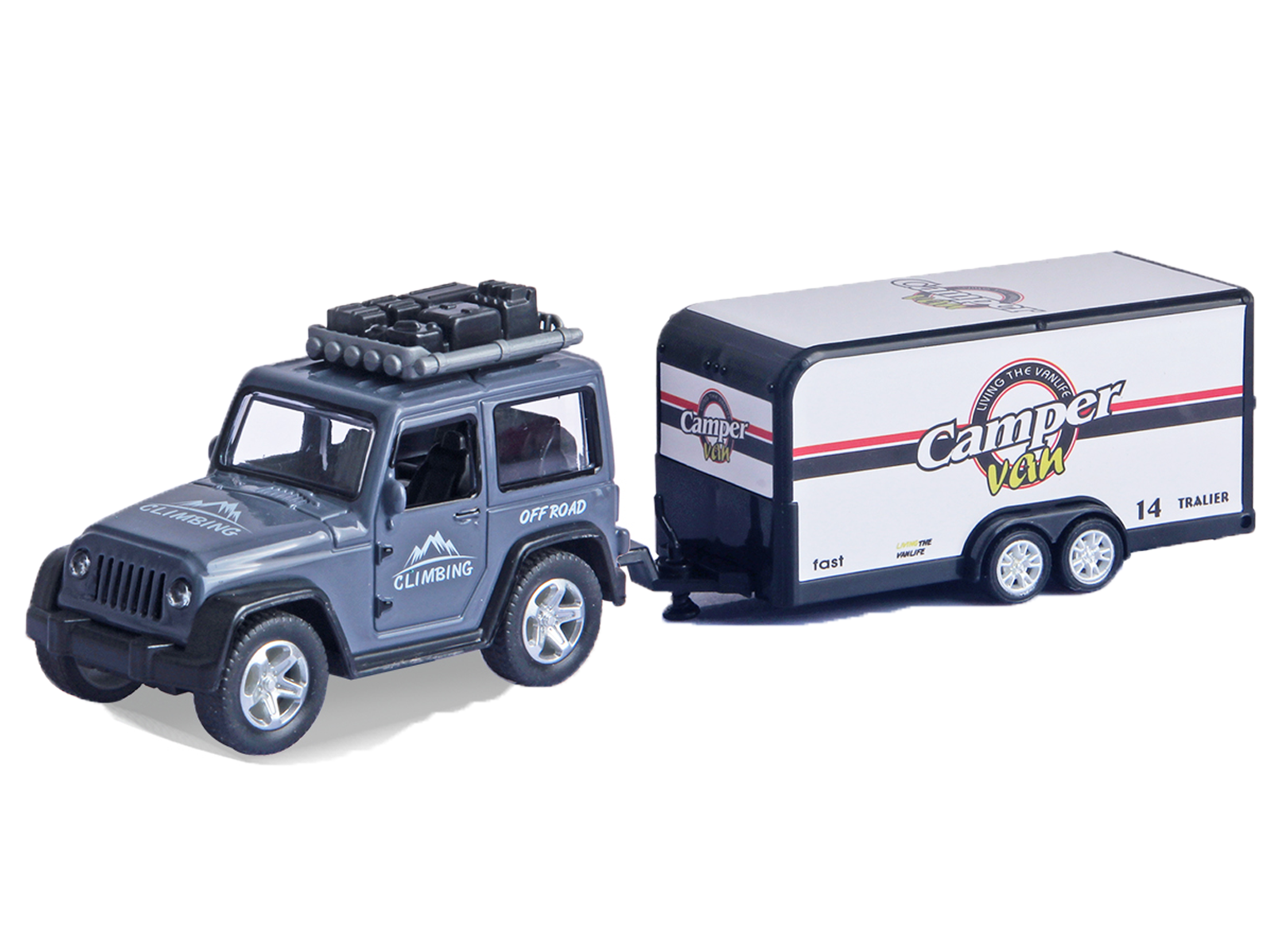 Alloy Die-Cast Tractor Trailer Pull Back Carrier Vehicle Metal Truck with Car Convertable Hood Truck - Image 4