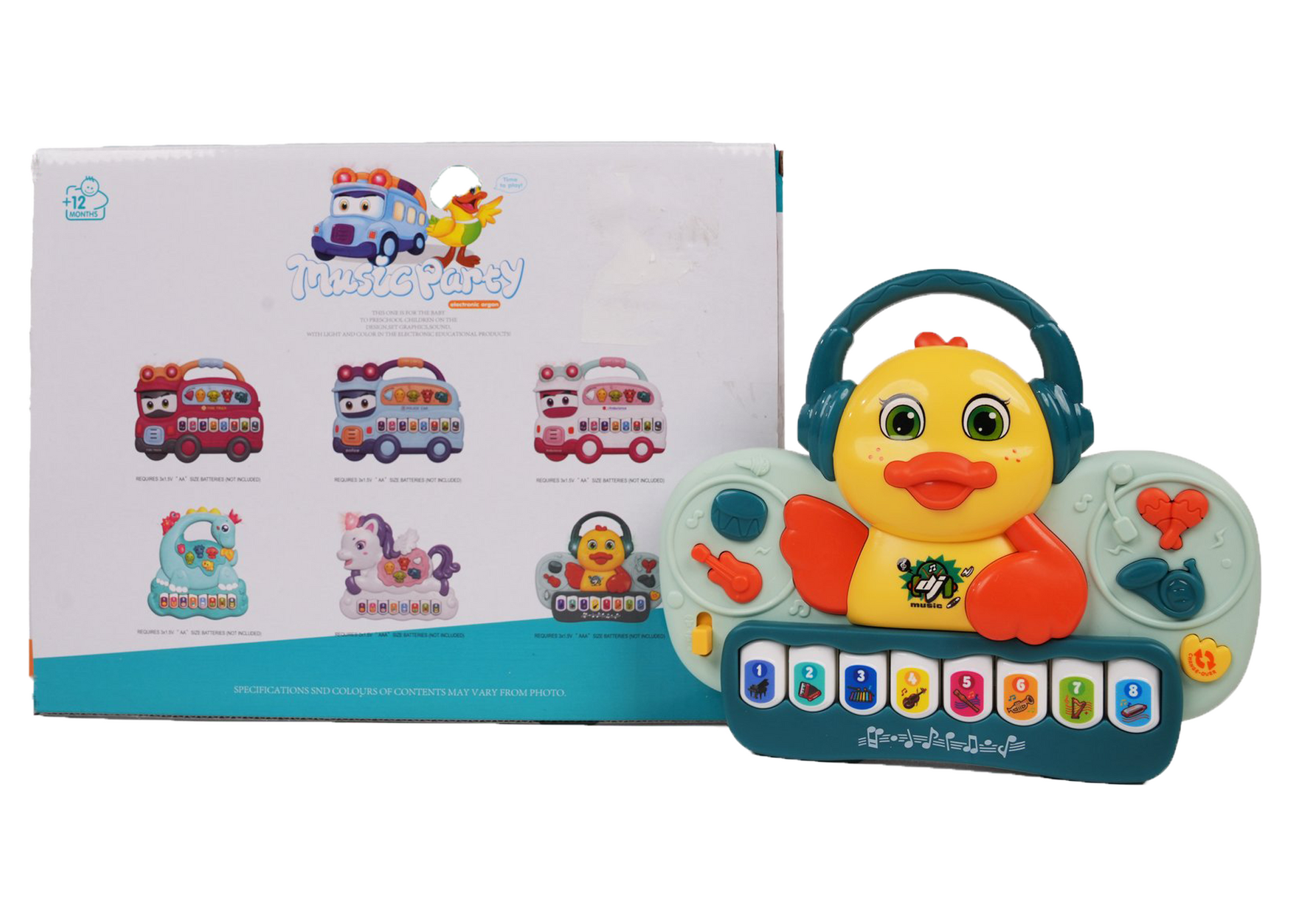 DJ-Duck Musical Toy with LED Lights & Animal Sounds – Early Development Crawling Toy - Image 3