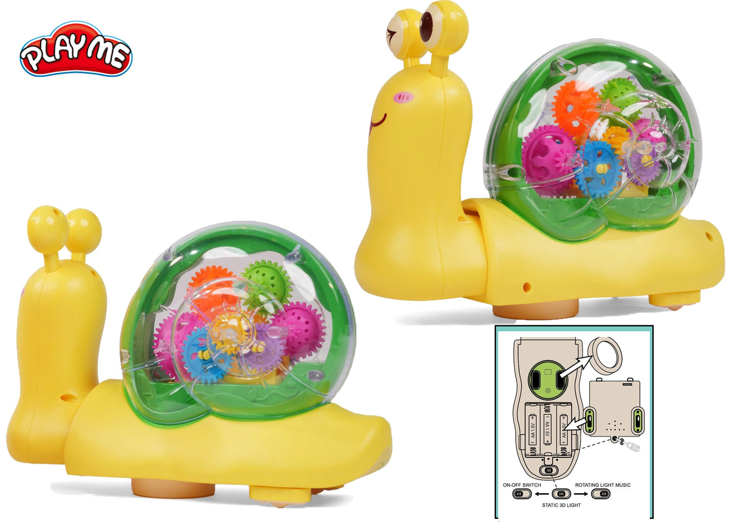 Moving Snail Gear Toy - 360° All Directions Interactive Robot