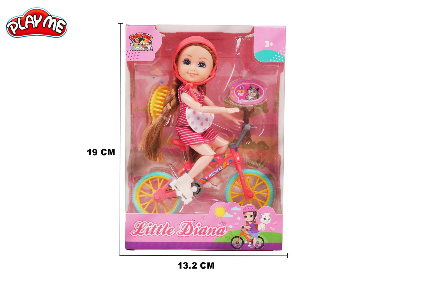 Diana Doll with Skate-Board & Accessories | Pretend Play Toy for Girls