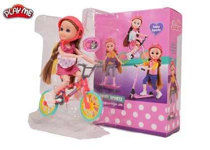 Diana Doll with Skate-Board & Accessories | Pretend Play Toy for Girls