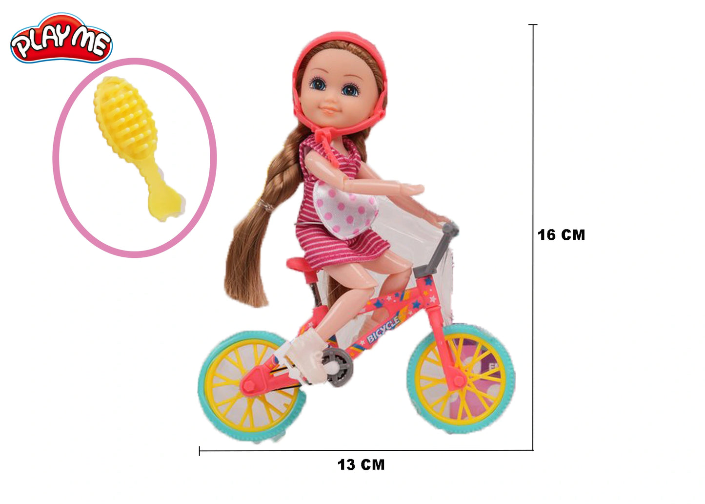 Diana Doll with Skate-Board & Accessories | Pretend Play Toy for Girls