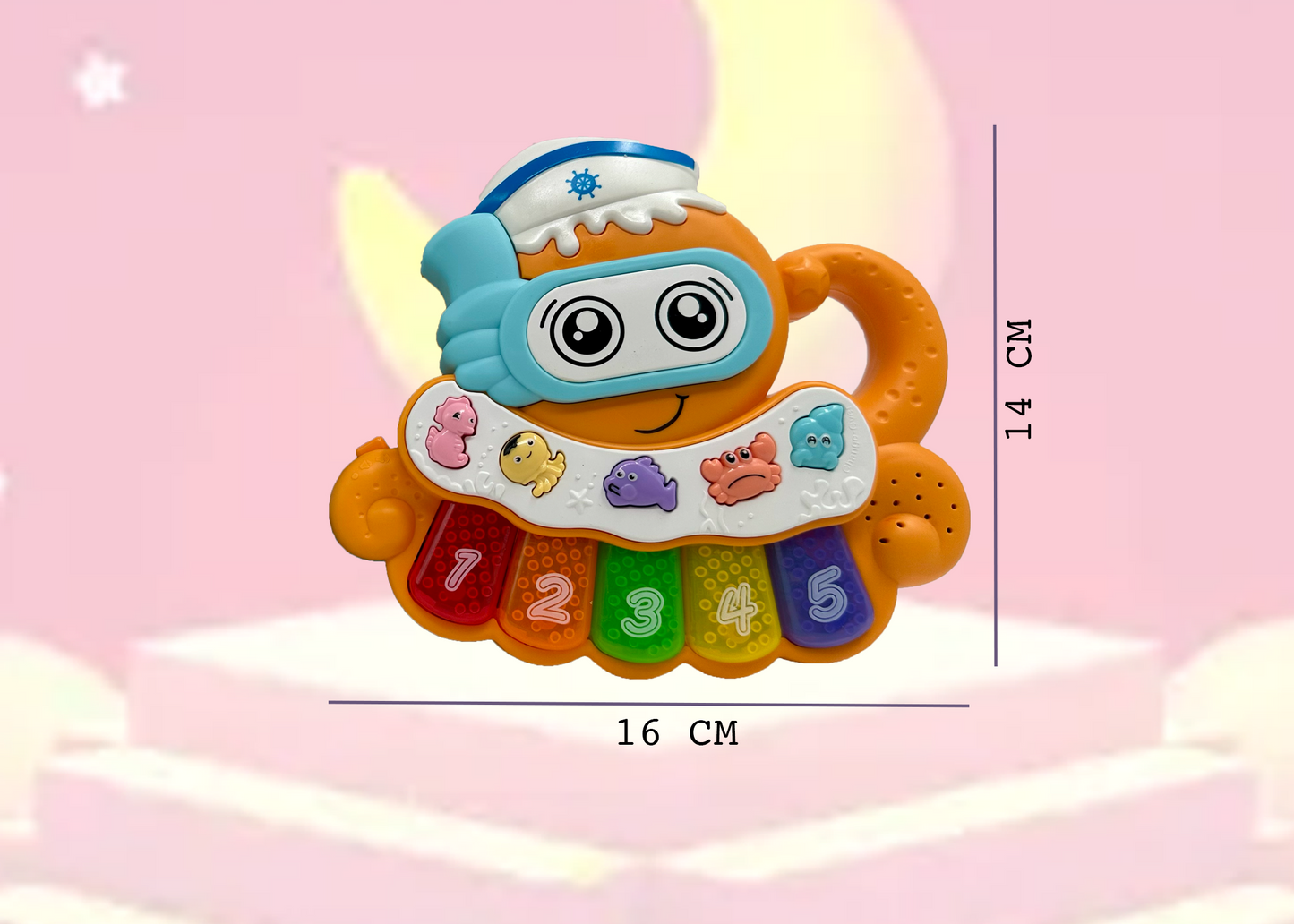 Octopus Musical Toy with LED Lights & Animal Sounds – Early Development Crawling Toy - Image 7
