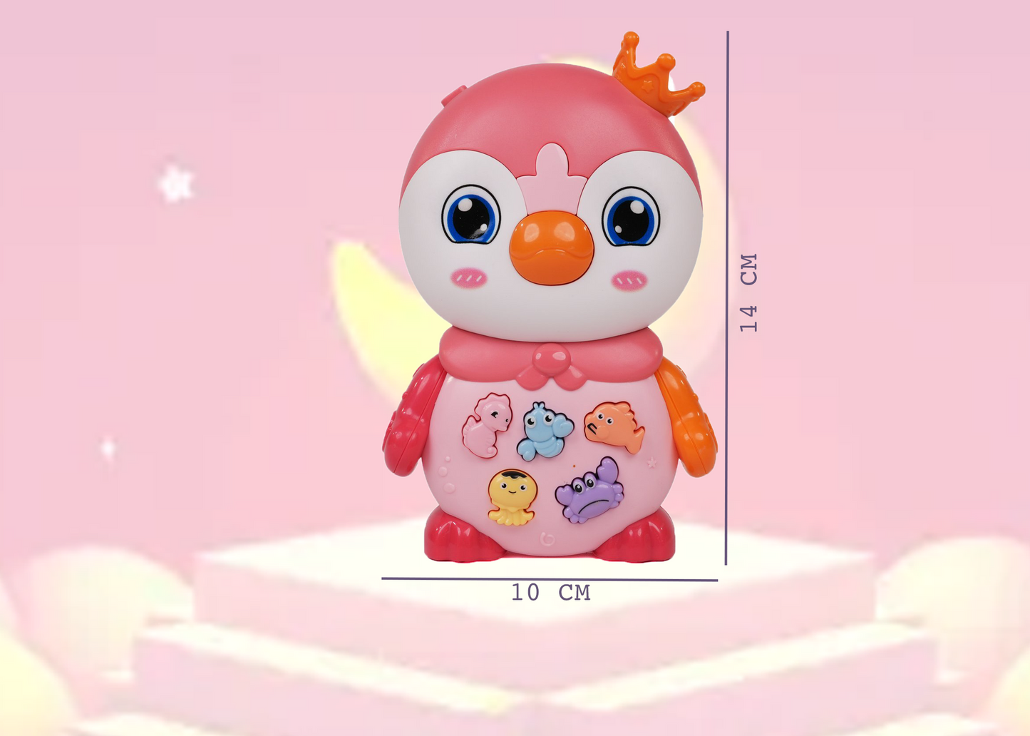 Penguin Musical Toy with LED Lights & Animal Sounds – Early Development Crawling Toy - Image 3