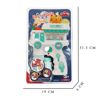 Electric Cat Bubble Gun Toy for Kids with Lights, Music & 2 Bubble Solution Bottles