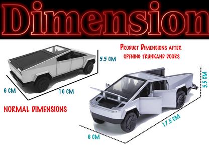 Tesla Cyber Truck Limited Edition 1:32 Scale Metal Pull Back Toy car with Openable Doors, Light & Engine Sound - Image 21