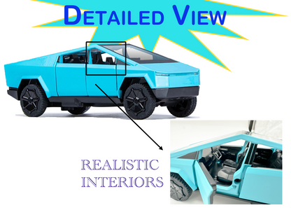 Tesla Cyber Truck Limited Edition 1:32 Scale Metal Pull Back Toy car with Openable Doors, Light & Engine Sound - Image 10