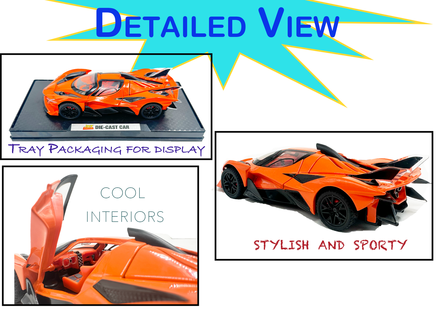 Apollo Limited Edition 1:32 Scale Metal Pull Back Toy car with Openable Doors, Light & Engine Sound