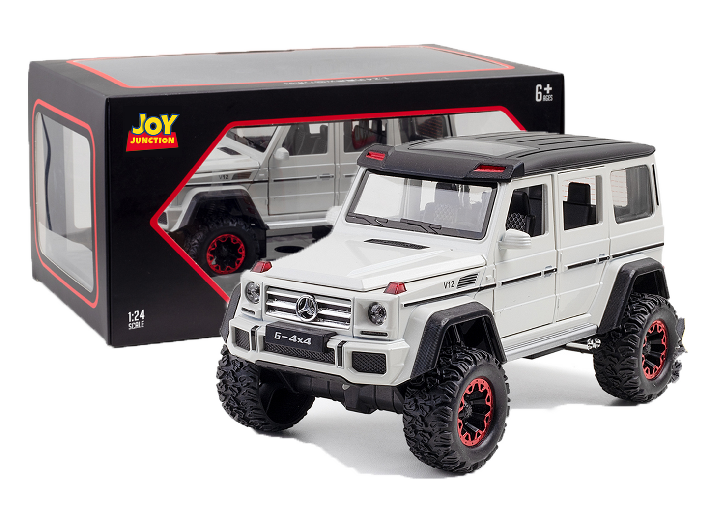 Mercedes-Benz G500 1:24 Scale Alloy Metal Pullback Toy car with Display Box, Openable Doors Light Music