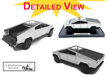 Tesla Cyber Truck Limited Edition 1:32 Scale Metal Pull Back Toy car with Openable Doors, Light & Engine Sound - Image 22