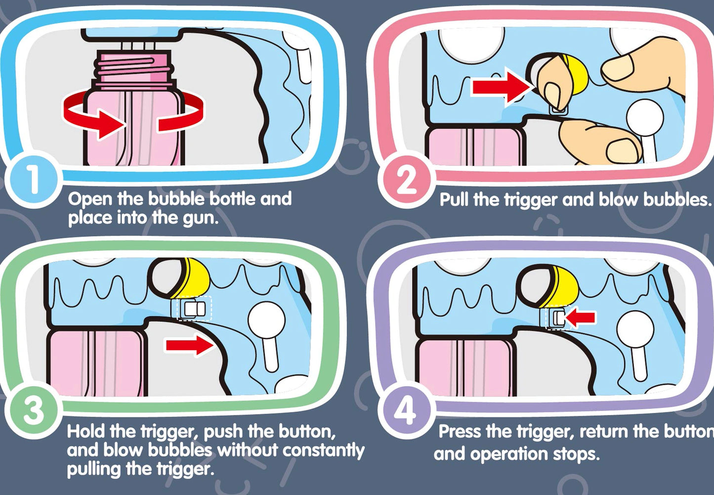 Electric Bubble Gun Toy for Kids – Ice Cream Bubble Shooter with Lights, Music & 2 Bubble Liquid Bottles