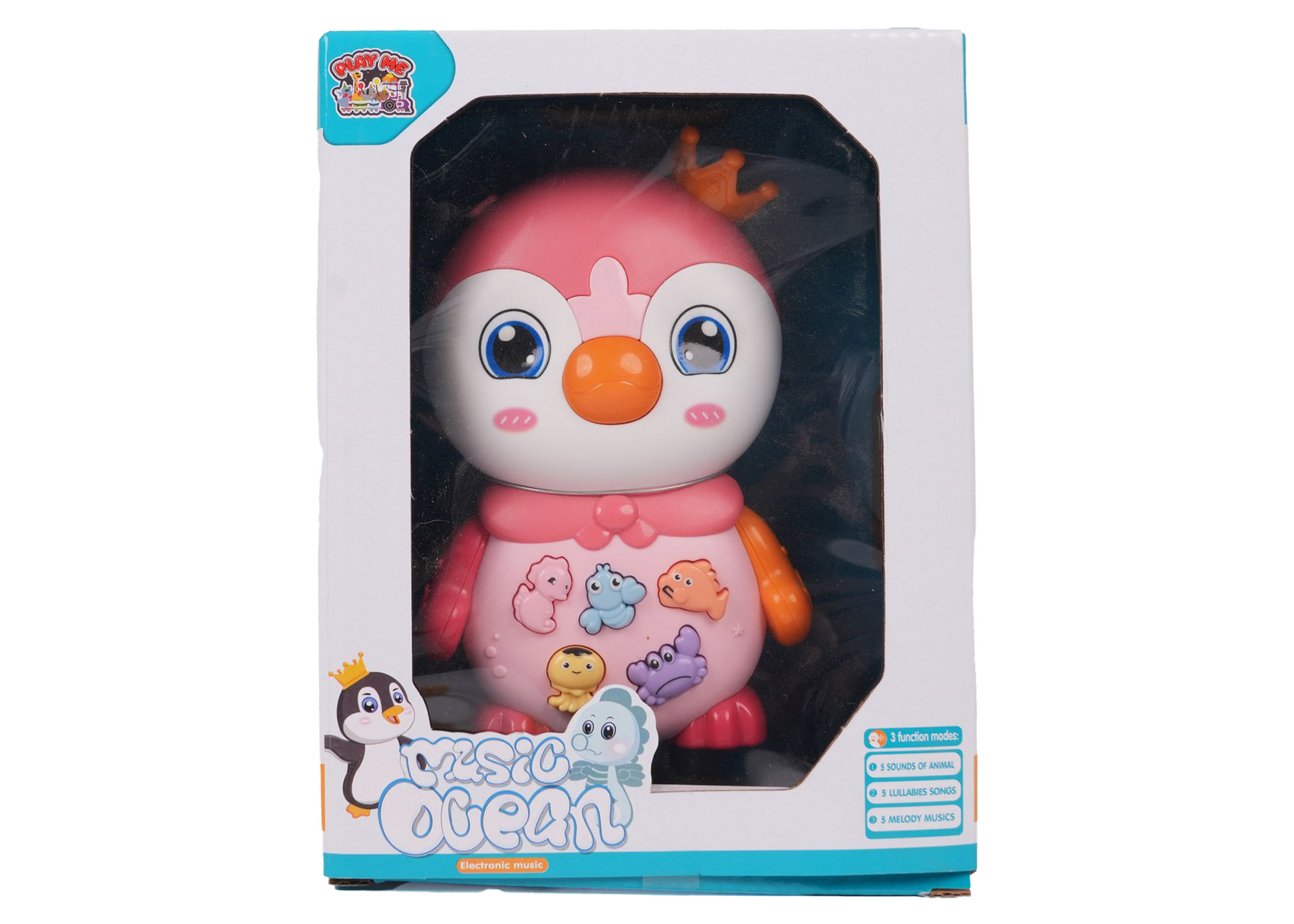 Penguin Musical Toy with LED Lights & Animal Sounds – Early Development Crawling Toy - Image 2