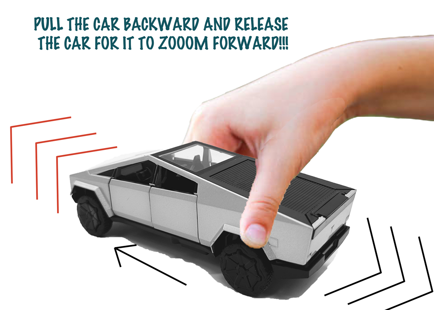 Tesla Cyber Truck Limited Edition 1:32 Scale Metal Pull Back Toy car with Openable Doors, Light & Engine Sound - Image 20