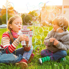 Electric Bunny Bubble Gun Toy for Kids with Lights, Music & 2 Bubble Solution Bottles