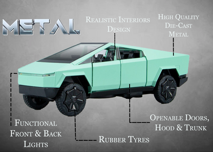 Tesla Cyber Truck Limited Edition 1:32 Scale Metal Pull Back Toy car with Openable Doors, Light & Engine Sound - Image 17