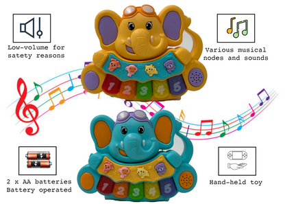 Elephant Musical Toy with LED Lights & Animal Sounds – Early Development Crawling Toy - Image 8